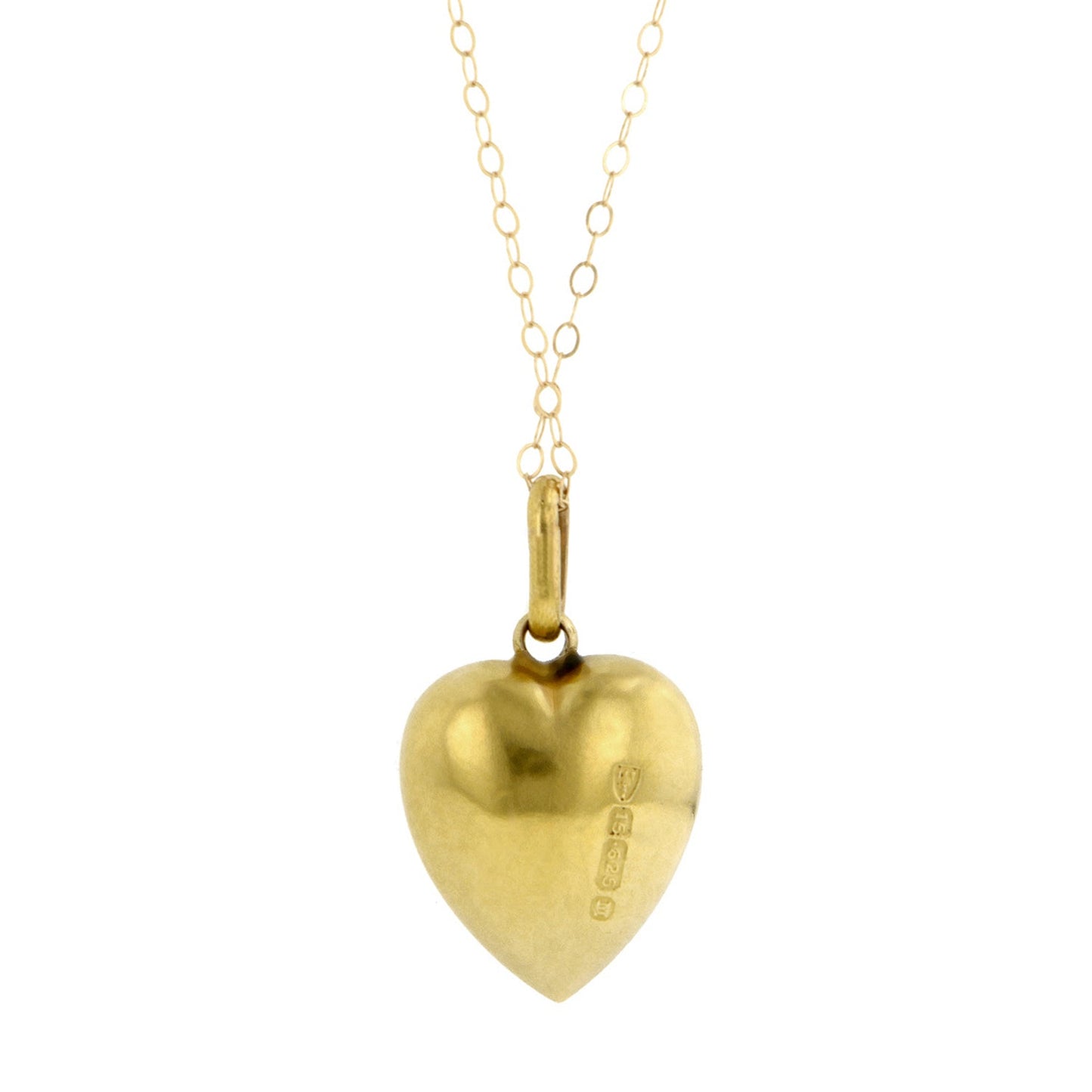 Antique Sapphire & Diamond Heart Pendant