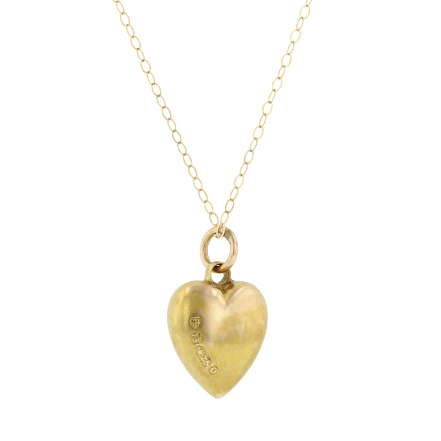 Antique Sapphire & Diamond Heart Pendant