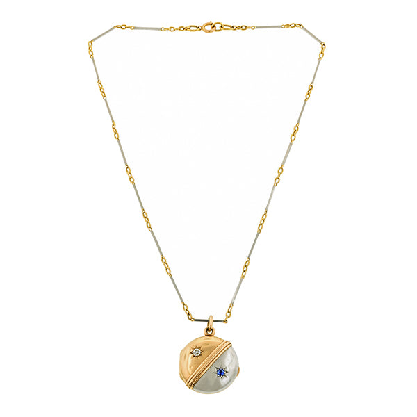 Antique Sapphire & Diamond Locket