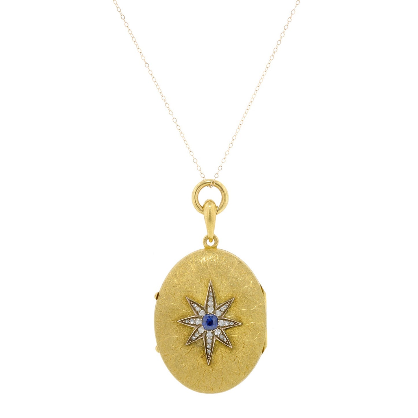 Antique Sapphire* & Diamond Oval Locket