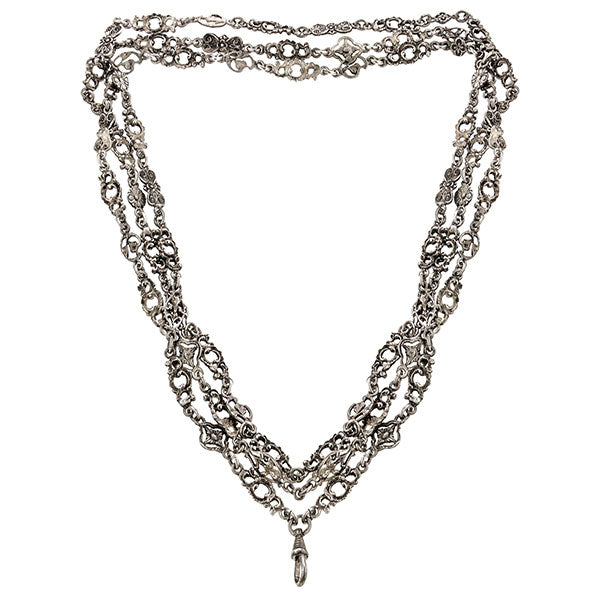 Antique Ornate Link Chain Necklace