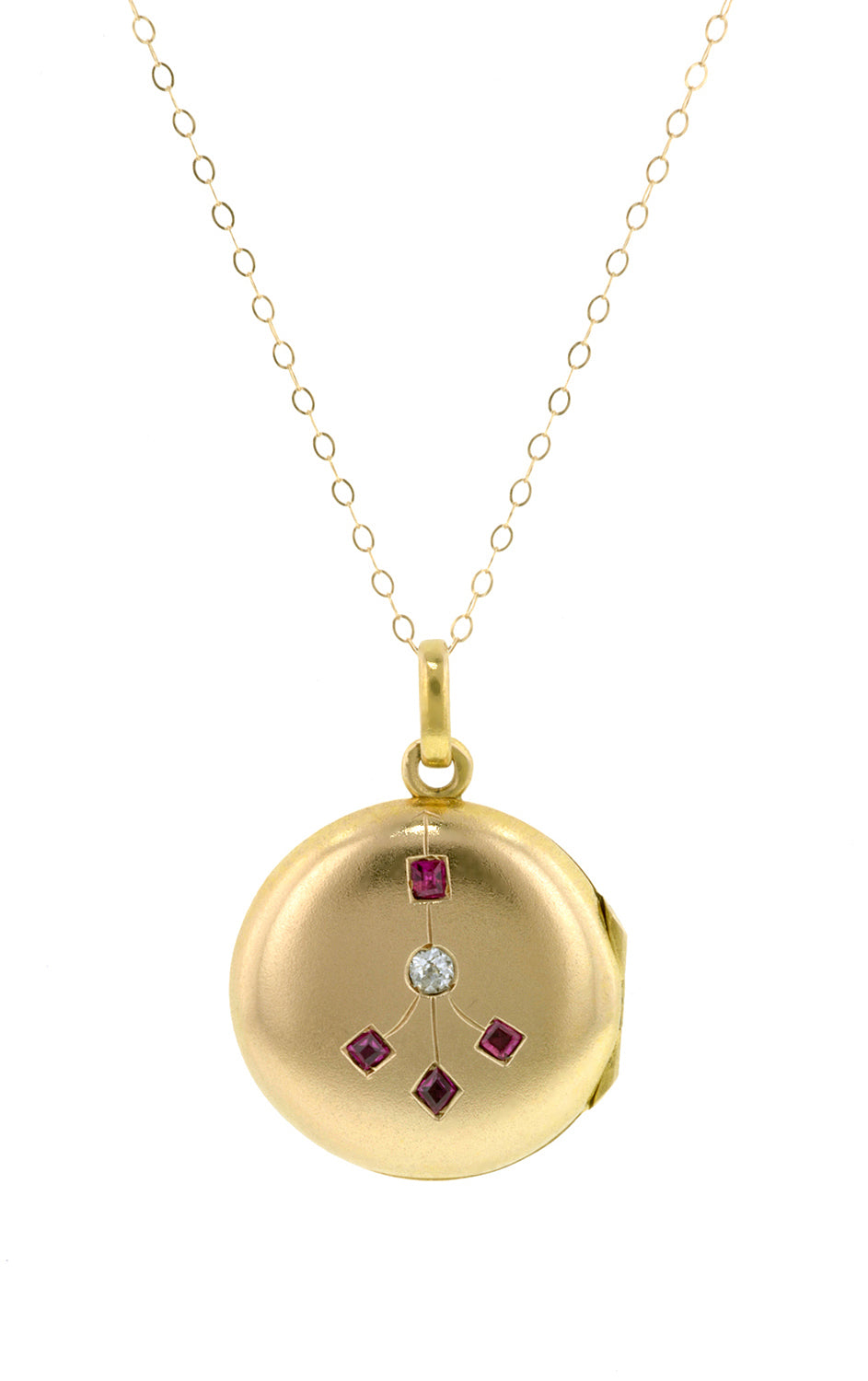 Antique Ruby & Diamond Locket