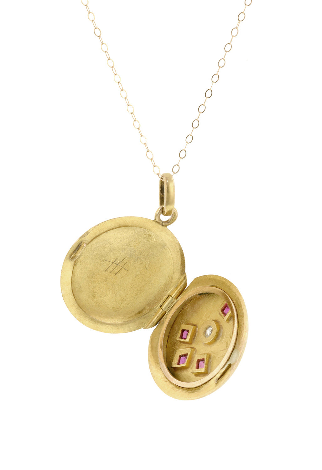 Antique Ruby & Diamond Locket