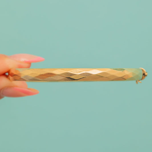 9ct Rolled Gold Faceted Bangle