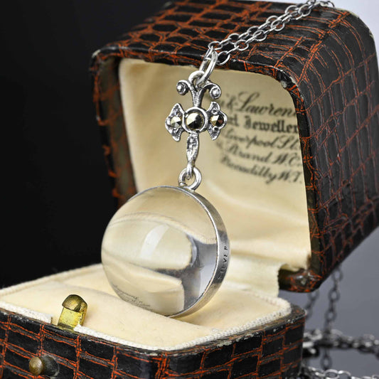 Pools of Light Rock Crystal Pendant Necklace