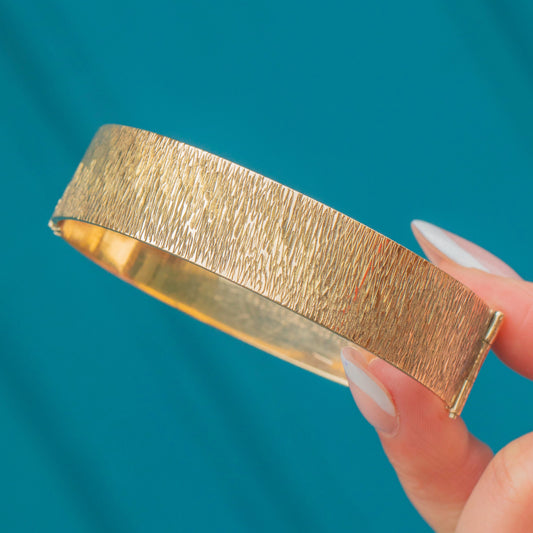 9ct Rolled Gold Textured Bangle